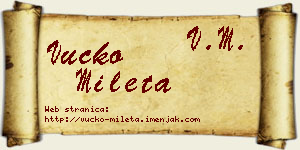 Vučko Mileta vizit kartica